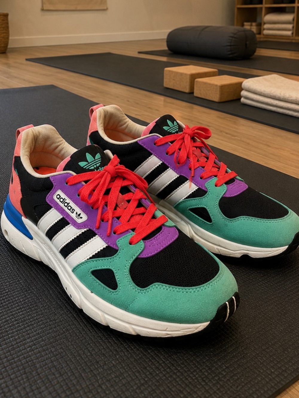 Multi color shoes adidas gym basketball running shoes